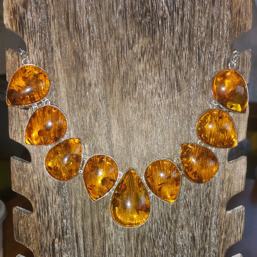 Goddess Amber Statement Necklace